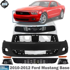 NEW Front Bumper Cover Primed & Grille Assembly Kit For 2010-2012 Ford Mustang