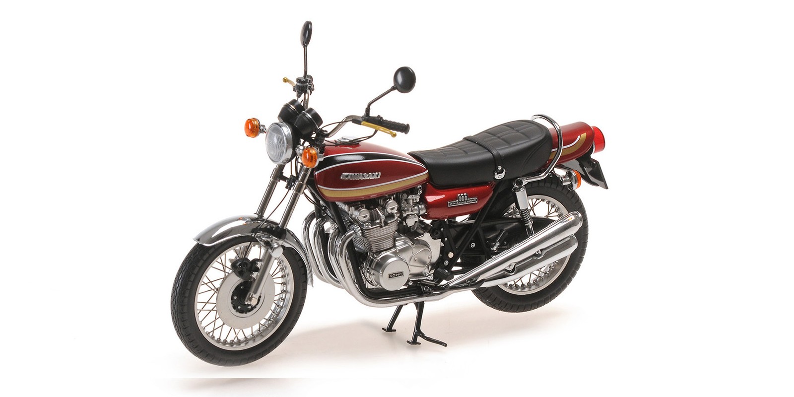 Minichamps 1/12 KAWASAKI 900 Z1 SUPER 4 RED/BROWN 1972 Diecast Model - 122164104