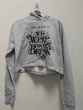 Friends Hoodie, grey, cropped, ladies, y2k, 90s style Size 8-10 small teenager 