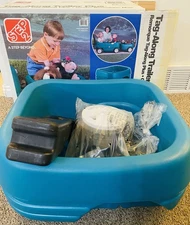 Vintage 2003 NIB Step 2 Tag Along Wagon Trailer Blue Toddler