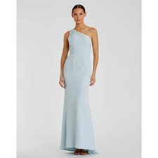 NWT Ieena for Mac Duggal One Shoulder Crepe Mermaid Gown - size 6