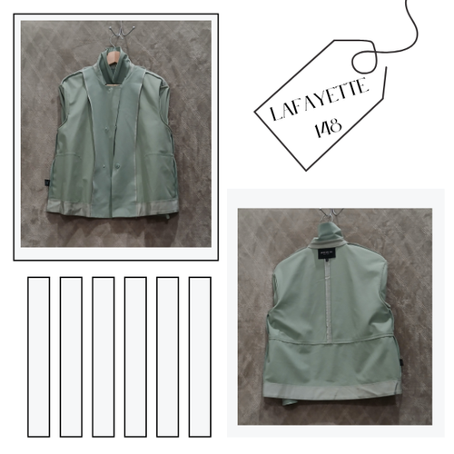 Lafayette 148 Jacket Womens Petite Small Relaxed Fit Cotton Blend Lightweight Bl - Picture 4 of 4