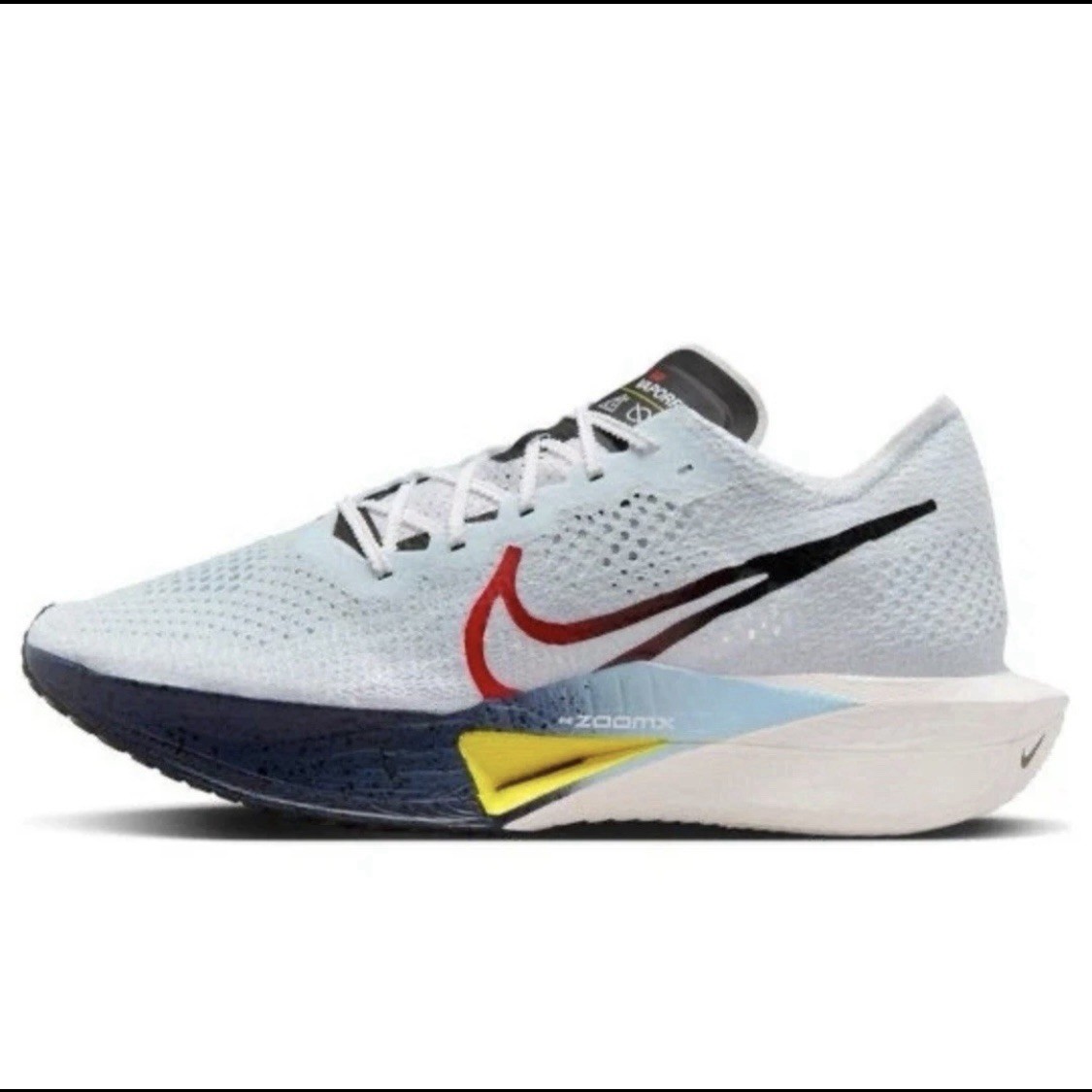 Size 13 Nike Men's ZoomX Vaporfly Next% 3 White Red Yellow