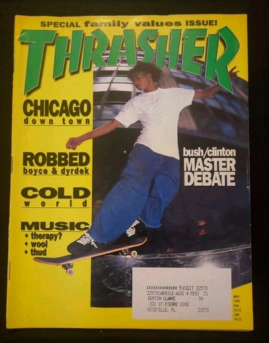 Thrasher Magazin November 1992 Alphonso Rawls Rob Drydeck Boyce Supersuckers