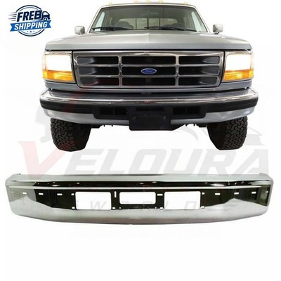 New For Front Bumper Chrome 1992-1997 Ford F150 F250 F350 Pickup FO1002254