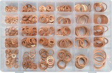 COFFRET de 580 RONDELLES JOINTS CUIVRES ASSORTIES en 30 DIMENSIONS de 4 à 30