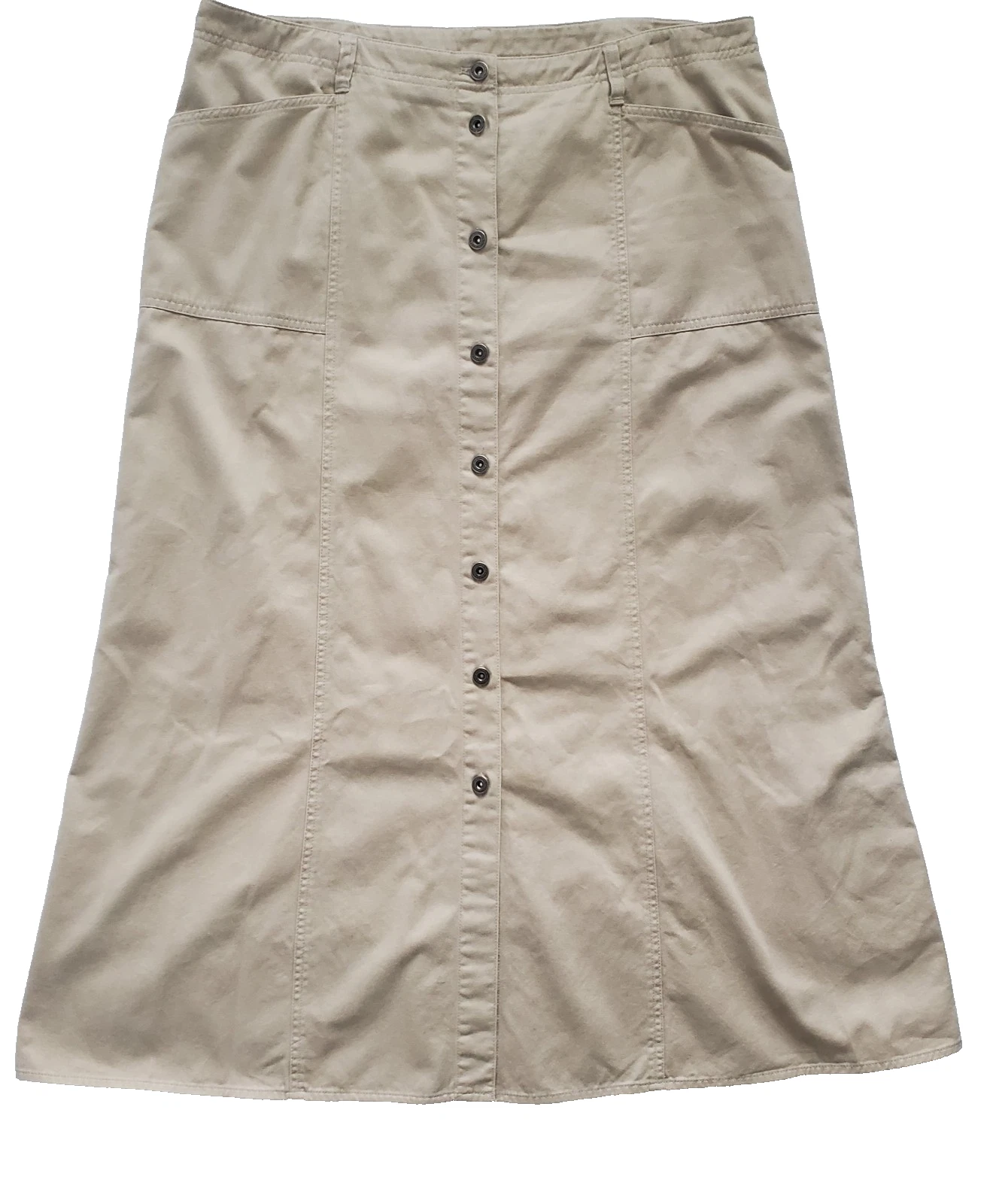 Vintage Lauren Ralph Lauren Midi Skirt Size 16 Khaki Button Front Cotton A Line
Opens in a new windo