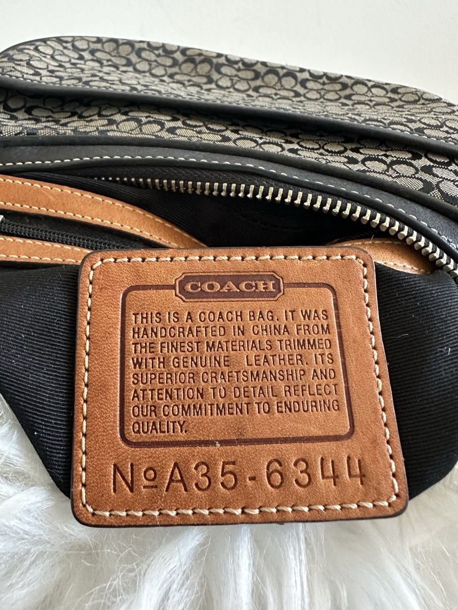 Coach Mini Signature C Crescent Hobo Crossbody Black Jacquard