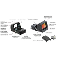 Crimson Trace RAD Pro, Red Dot, Open Reflex Sight, Black, 3 MOA 01- (CRI0101940)