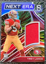 Trey Lance 2021 Panini Spectra #NE-TRL Next Era Hyper Prizm /75 (RC, MEM)