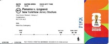 TICKET: FIFA WORLD CUP USA 2026 England v Panama - RARE UNUSED, MINT CONDITION