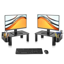 2 Pack Monitor Stand Riser 3 Height Adjustable Monitor Stand， Flat Screen TV ...