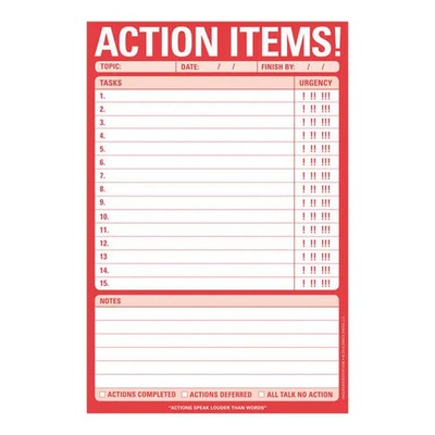 Knock Knock Action Items Pad | Englisch | 60 S. | 2016 | Knock Knock