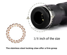 Zjxed 3/8" OD X 3/8" OD Pneumatic Quick Connector Push to Connect Fittings St...