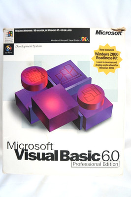 Microsoft Visual Basic Professional 6.0 PRO 6 BOX 4 Windows 7 10 11 203-00768 #4