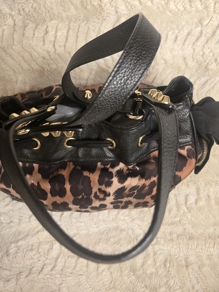 Bolso De Colección Juicy Couture Leopardo Soñador Leopardo De Colección Y2K Doble Lazo Foto 3 de 4