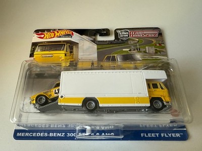 Hot Wheels Team Transport #39 Mercedes-Benz 300 SEL 6.9 AMG + Fleet Flyer ovp