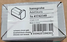 Hansgrohe 41742340 AddStoris Single Robe Hook, Brushed Black Chrome