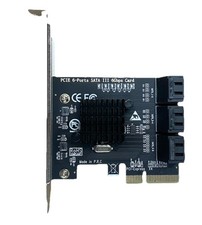 PCIE to 6-Ports 6Gbps Max Speed SATA III Expansion Card for Desktop PCs, Plug...