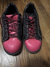 Elite Athena Bowling Shoes Ladies 8.5 Black & Pink w/Custom Laces! Barely Used!