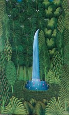 40 x 60 ORIGINAL  HAITIAN ART PAINTING BY THE LATE MASTER HENRI ROBERT BRESIL.