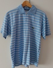 Classic two button Lacoste stripe polo shirt sz 5