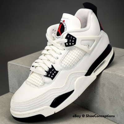 Nike Air Jordan 4 Retro OG FC Shoes Sail Black University Red IM4002-100 Men's