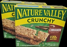 Nature Valley Crunchy Cinnamon 12 Bars ( Pack of 2)