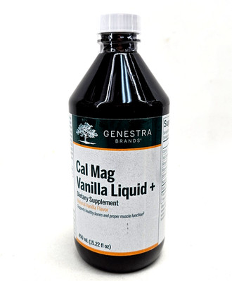Cal Mag Vanilla Liquid + Calcium-Magnesium Viatamin D 15.2 Fl. Oz. JAN2027