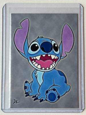 Stitch Limited Edition Artist Signed Disney Icon Trading Card 9/10