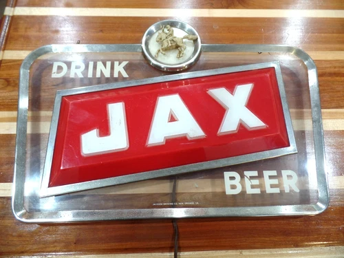 VINTAGE JAX BEER LIGHTED BEER SIGN JACKSON BRG NEW ORLEANS LA LOUISIANA