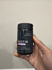 Vegan Biotin 5000mcg with Organic Coconut Oil - Extra Strength Hair Vitamin B7