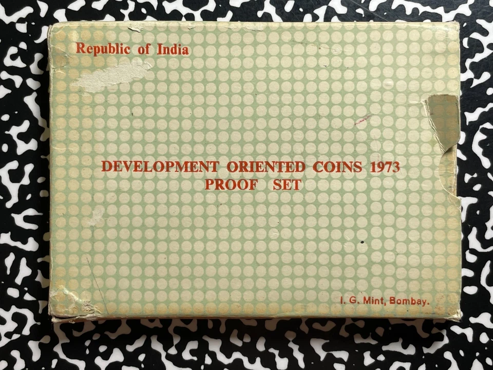 1973-B India Development 2x Coin Mint Set Lot#B2663 Silver! With Case - Image 3 of 4