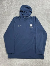 Nike Coach Hoodie Mens XL Blue Georgetown Hoyas NCAA Basketball Stretch Half Zip