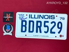 Dan Aykroyd signed The Blues Brothers Illinois license plate Beckett COA