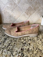 Sam Edelman Circus Addison Size 7.5 Cork Pink Flat Shoes Clean