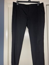 Women  s Black Flat Front Trouser Dress Pants size 14