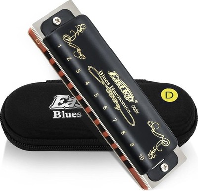 East Top Diatonische Blues Harmonica Mundharmonika 10 Löcher T008K Tonart D