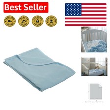 Elegant Blue Waffle Swaddle Blanket for Boys  Girls, 100 Cotton - 30" x 40"