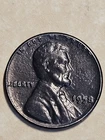 1958 P Lincoln Wheat Penny-Dark Toned-(Black toned)-see pics #1420