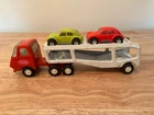 Vintage 1970's Orange And White Mini Tonka Car Carrier Hauler With  Mini Beetles