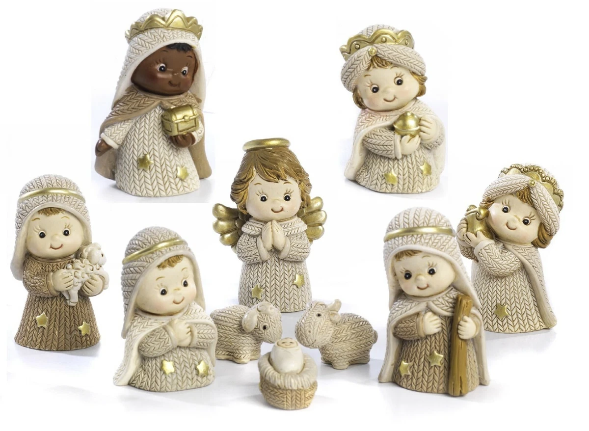 Paben Presepe Completo 11 Personaggi In Resina | 20 Cm | Natività Classica Con Sacra Famiglia E Re Magi - 3