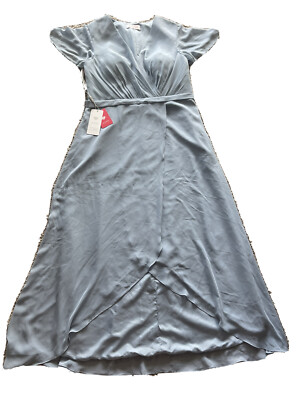jjs house bridesmaid dress dusty blue size 16
