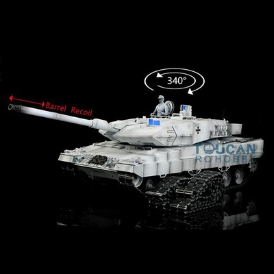 Henglong Leopard2A6 RC Tank 7.0 1/16 IR BB 3889 Barrel Recoil Metal Track Rubber