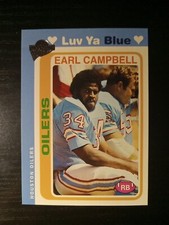 2005 Topps Fan Favorites EARL CAMPBELL Houston Oilers Luv Ya Blue Free Ship!!