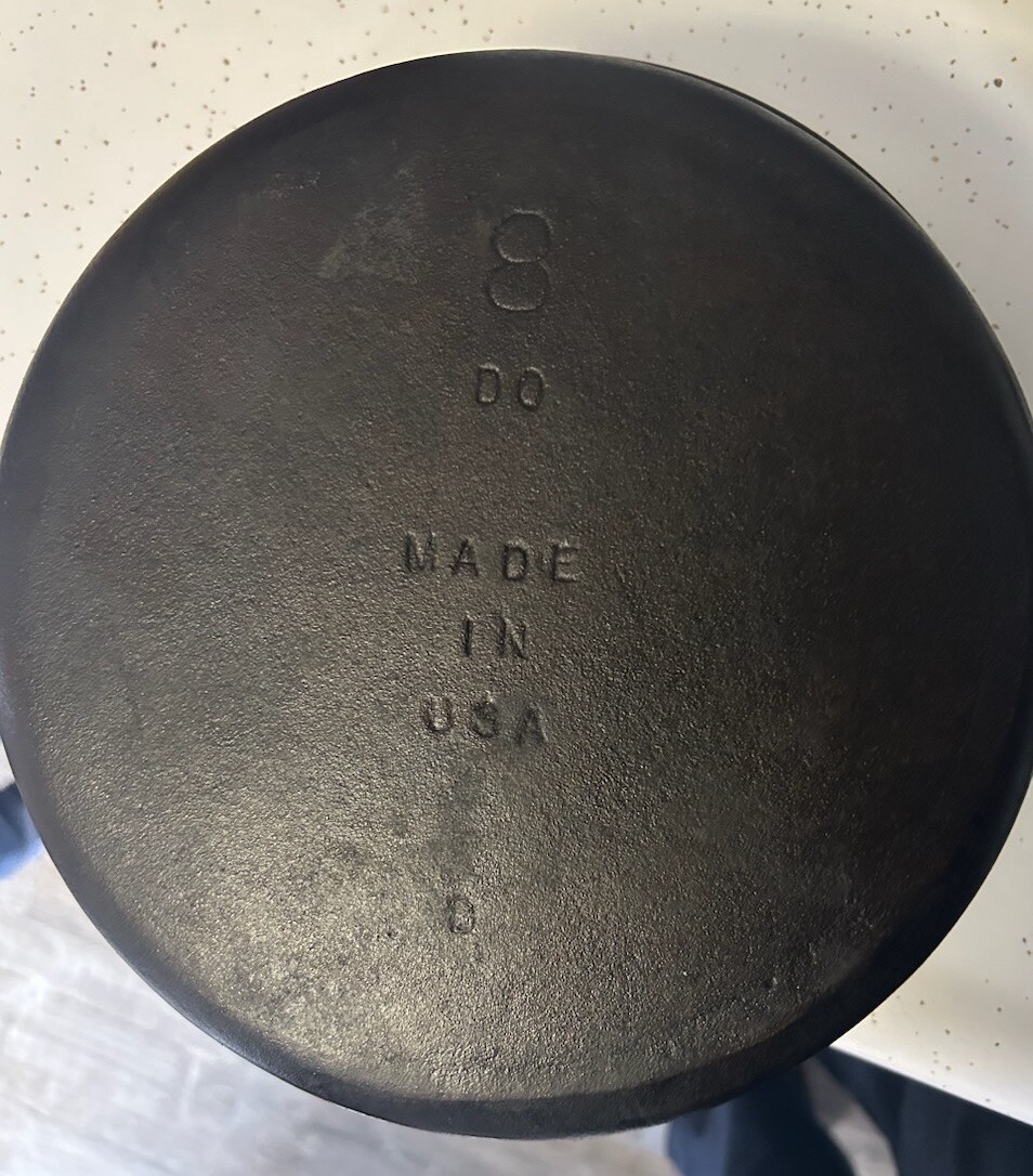 Vintage USA Cast Iron Dutch Oven No. 8 D3 8DO eBay