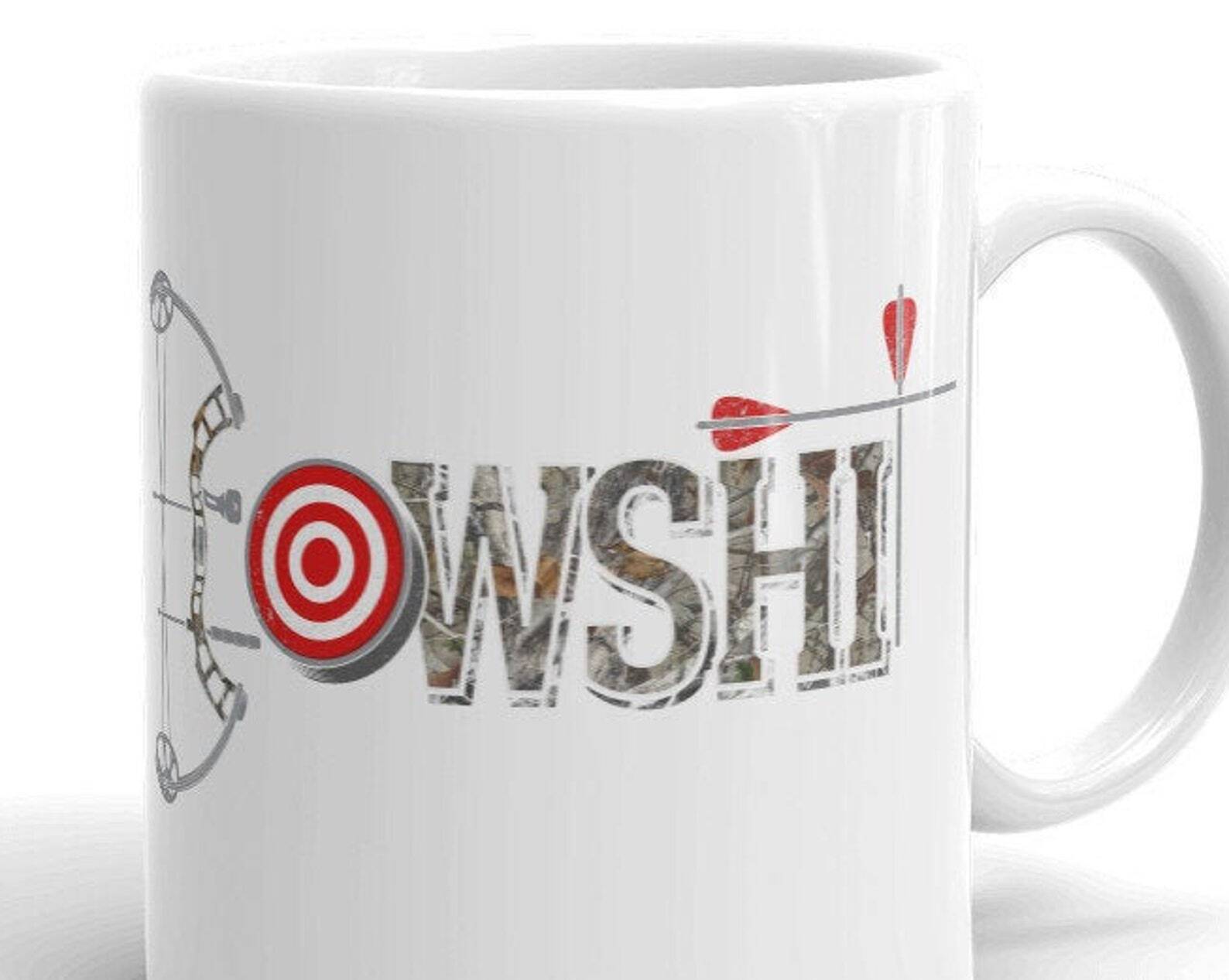 Bowshit Funny Retro Archery Compound Bow Arrows Gift Idea Hilarious Mug
