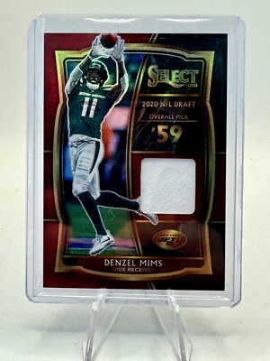2021 Panini Select Denzel Mims patch DS-DMI