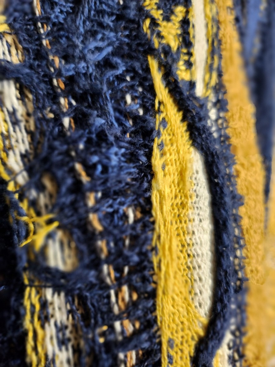 COOGI yellow ニットジャケット ニッ3Dニット ROUND TREE &YORK 3Dニット COOGI風 マルチ 柄ニット - メルカリ