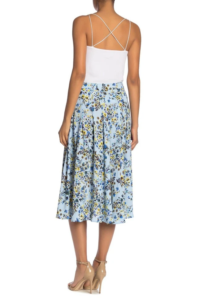 Saia Midi Feminina Estampa Plissada Floral Nanette Lepore Ditsy Tamanho Grande $98 Nova Com Etiqueta - Imagem 2 de 3